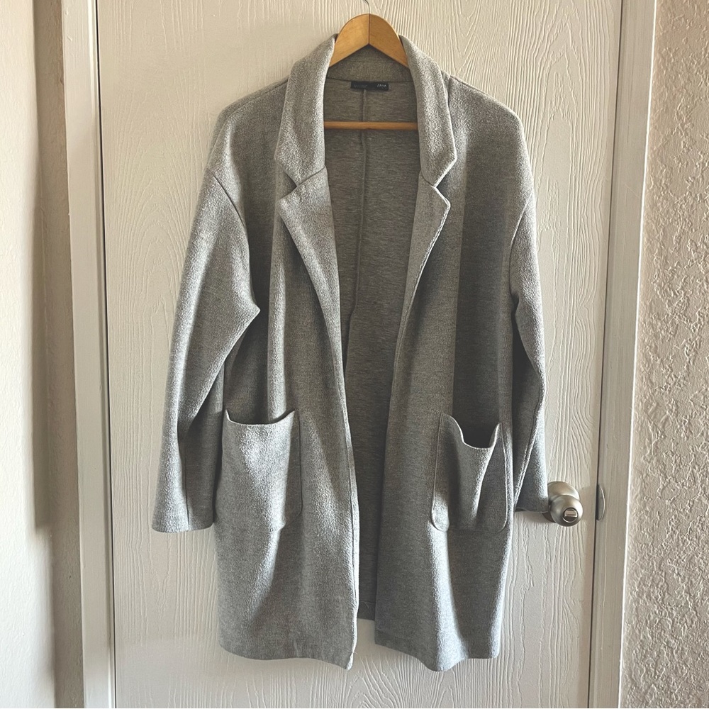Zara gray structured sweater - L